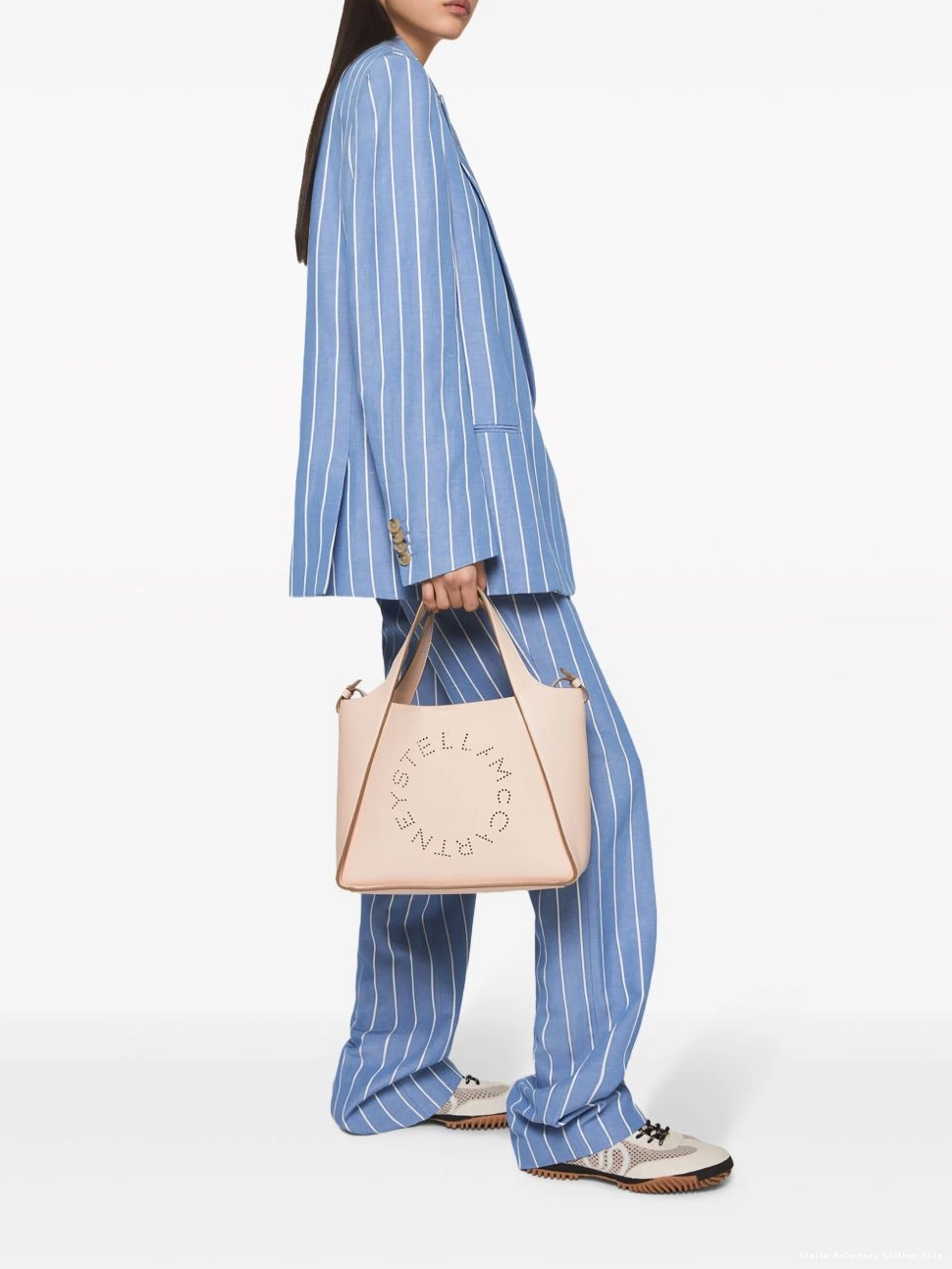 Affordable pinstriped single-breasted Stella Women McCartney blazer 0712